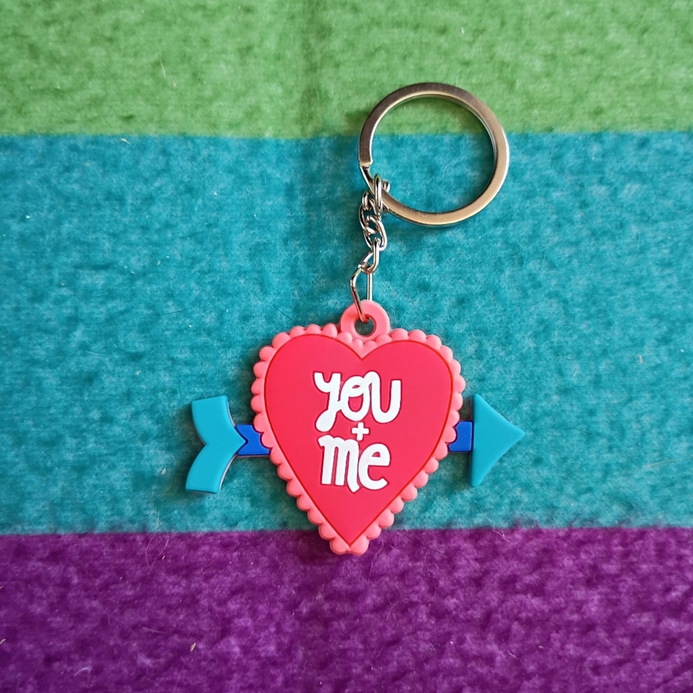 Target Valentine's Day "You + Me" Heart Keychain